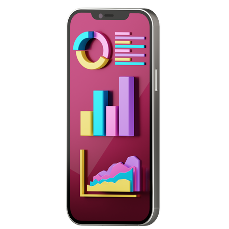 Mobile Analyse  3D Illustration