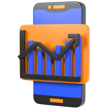 Mobile Analytics  3D Icon