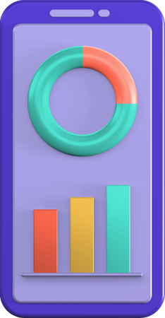 Mobile Analytics  3D Illustration