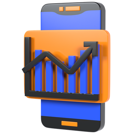 Mobile Analytics  3D Illustration