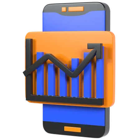 Mobile Analytics  3D Illustration