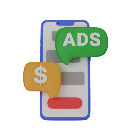 Mobile Anzeigen  3D Icon