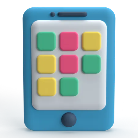 Mobile App  3D Icon