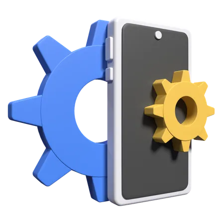 Mobile App  3D Icon