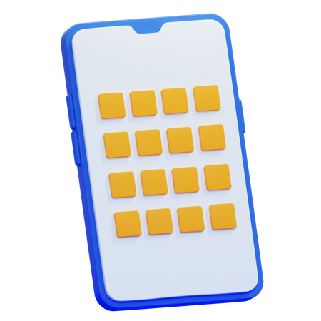 Mobile App  3D Icon