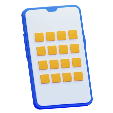Mobile App  3D Icon