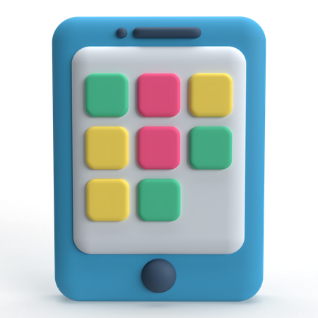 Mobile App  3D Icon