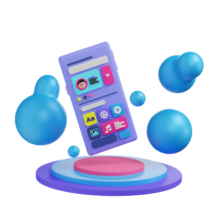 Mobile App 3D Icon