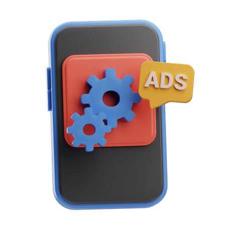Mobile App Advertisement  3D Icon