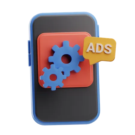 Mobile App Advertisement  3D Icon
