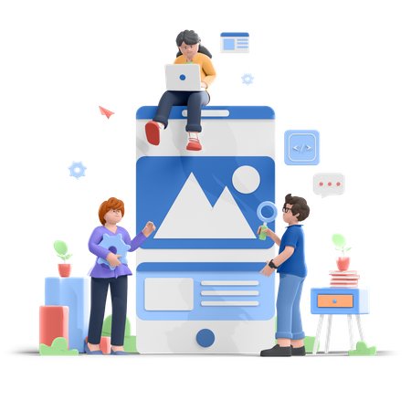 Mobile App Development  3D Icon