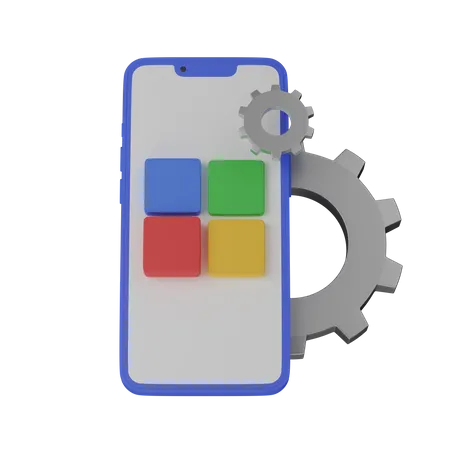 Mobile app development  3D Icon