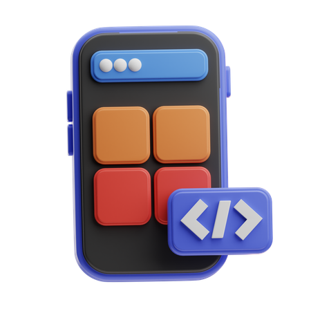 Mobile App Interface Design  3D Icon