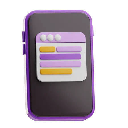 Testen mobiler Apps  3D Icon