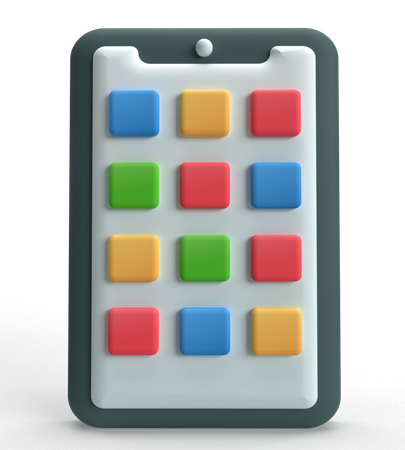 Mobile Application  3D Icon