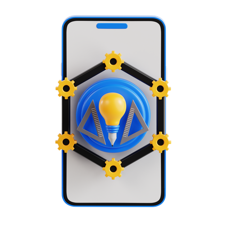Mobile Application Design  3D Icon