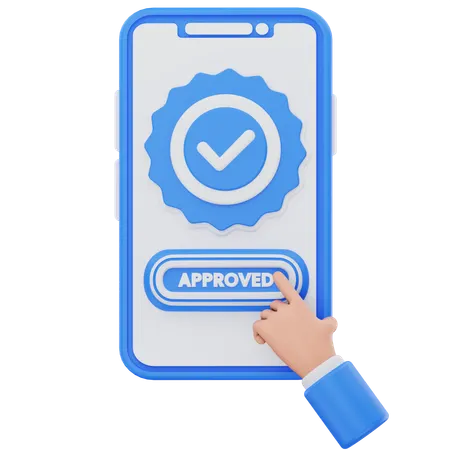 Approuvé pour les appareils mobiles  3D Icon