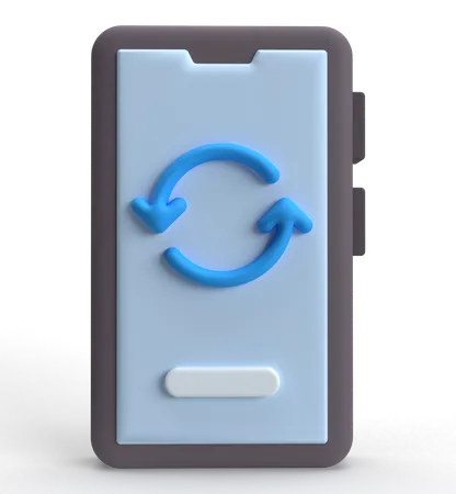 Mobile Backup  3D Icon