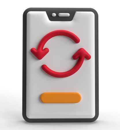 Mobile Backup  3D Icon