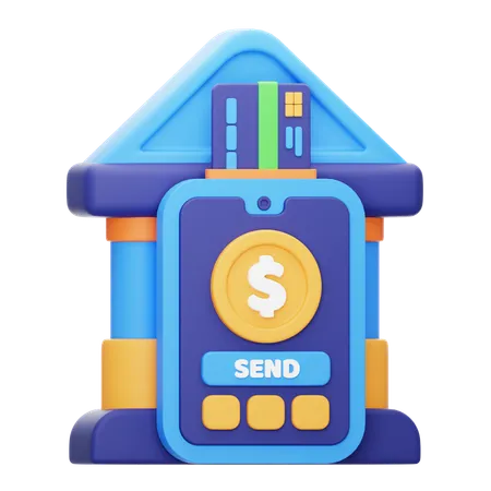 Mobile Bank  3D Icon