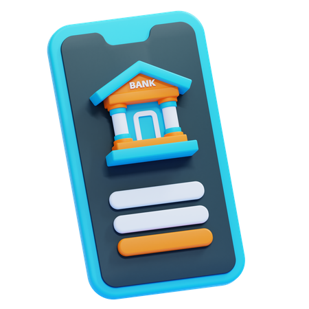 MOBILE BANK APP  3D Icon