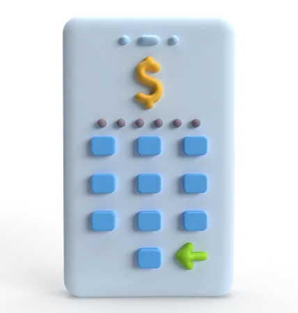 Mobile Bank Password  3D Icon