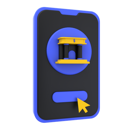 Mobile Banking  3D Icon