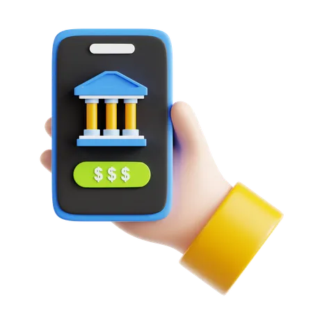 Mobile Banking  3D Icon