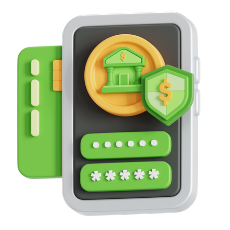 Mobile Banking  3D Icon