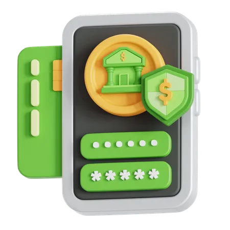 Mobile Banking  3D Icon