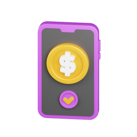 Mobile Banking  3D Icon