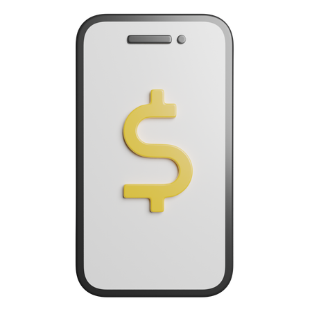 Mobile Banking  3D Icon