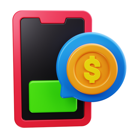 Mobile Banking  3D Icon