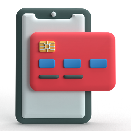 Mobile Banking  3D Icon
