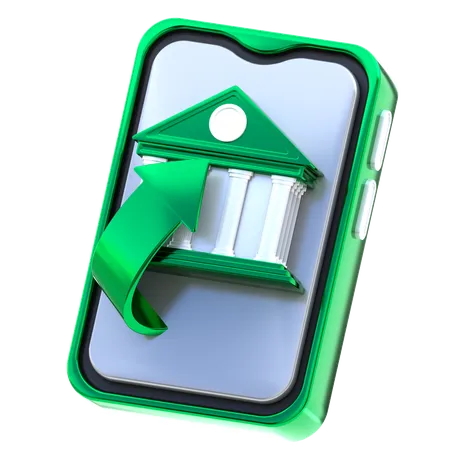 Mobile Banking  3D Icon