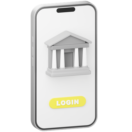 Mobile Banking  3D Icon