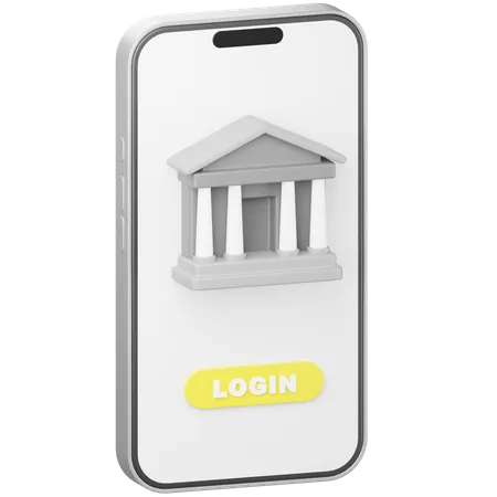 Mobile Banking  3D Icon