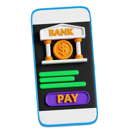 Mobile Banking  3D Icon
