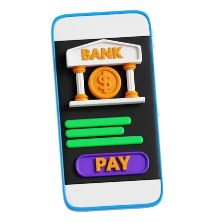Mobile Banking  3D Icon