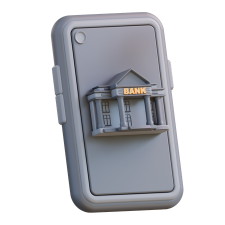 Mobile Banking  3D Icon