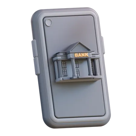 Mobile Banking  3D Icon