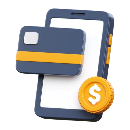 Mobile Banking  3D Icon