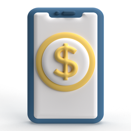 Mobile Banking  3D Icon