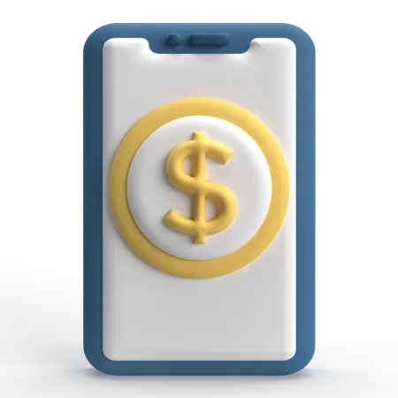 Mobile Banking  3D Icon