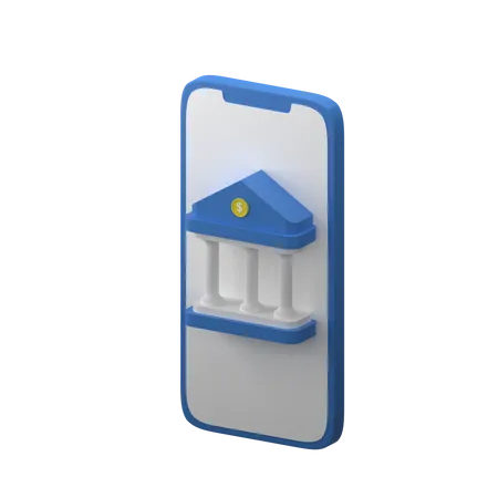 Mobile Banking  3D Icon