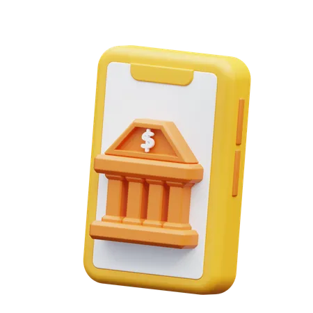 Mobile Banking  3D Icon