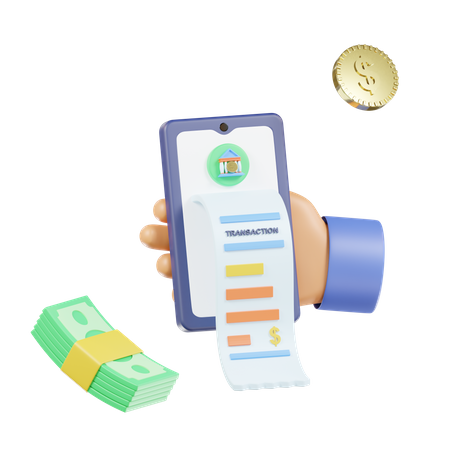 Mobile Banking  3D Icon