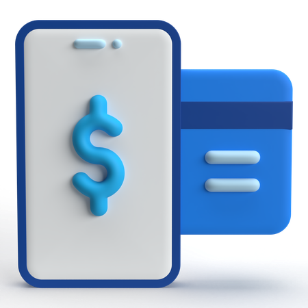 Mobile Banking  3D Icon