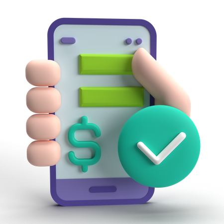 Mobile Banking  3D Icon