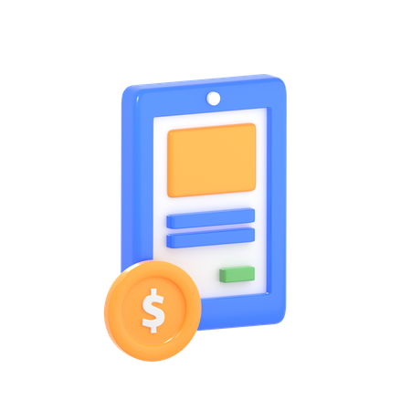 Mobile Banking  3D Icon